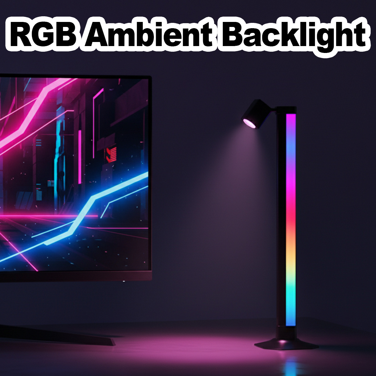 Desk Setup With Tv - スマートライトバー LED RGB 音楽同期 アプリ制御 USB雰囲気ランプ