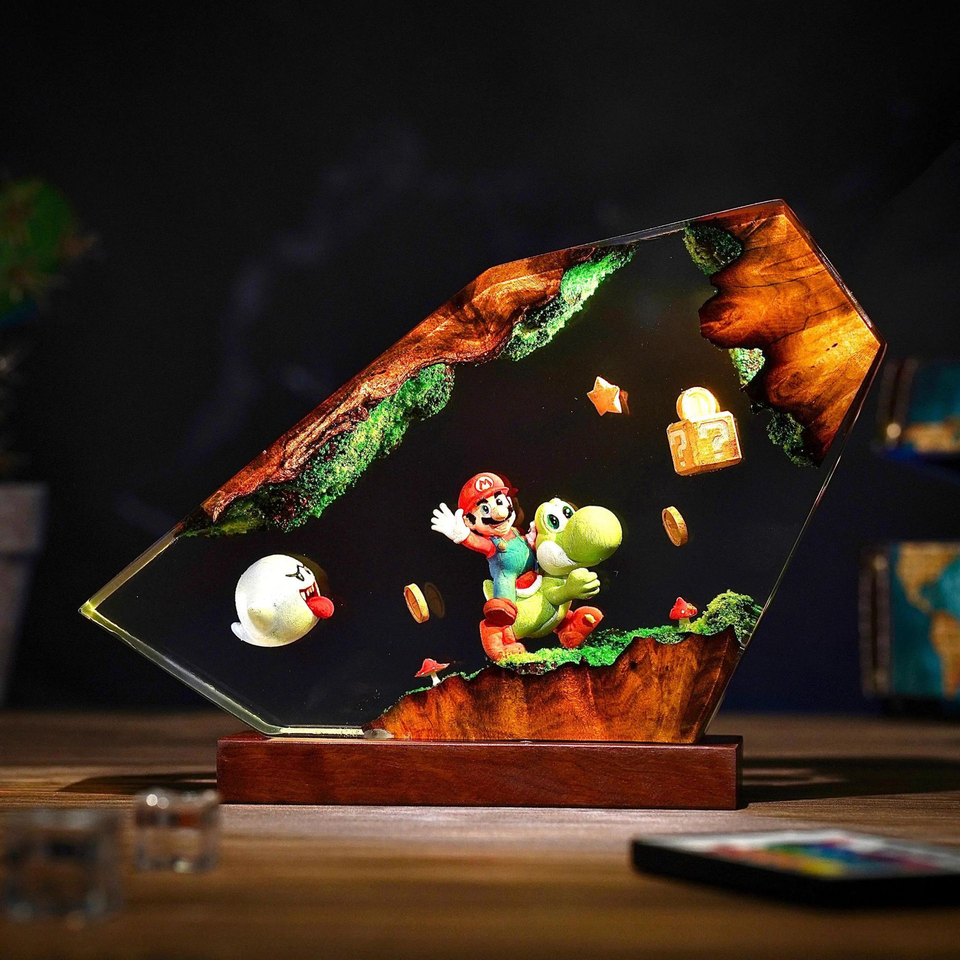 テーブルレジンランプ漫画アニメフィギュアカラーナイトライトカ - Desk Setup Lamp のレビューと価格