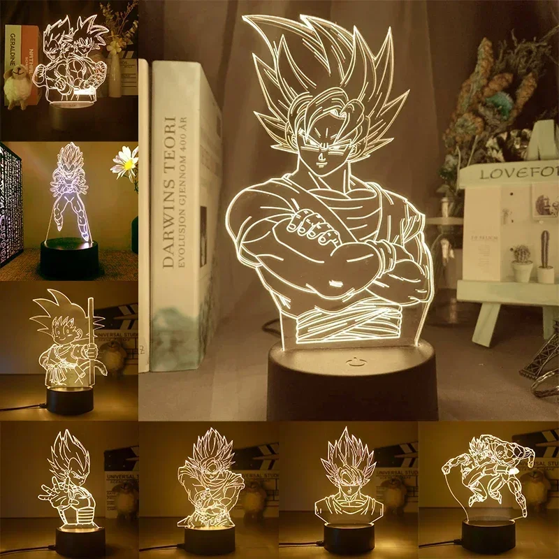ドラゴンボールZ 超サイヤ人 ベジータ 悟空 ジレン ブロリ - Desk Setup Lamp のレビューと価格