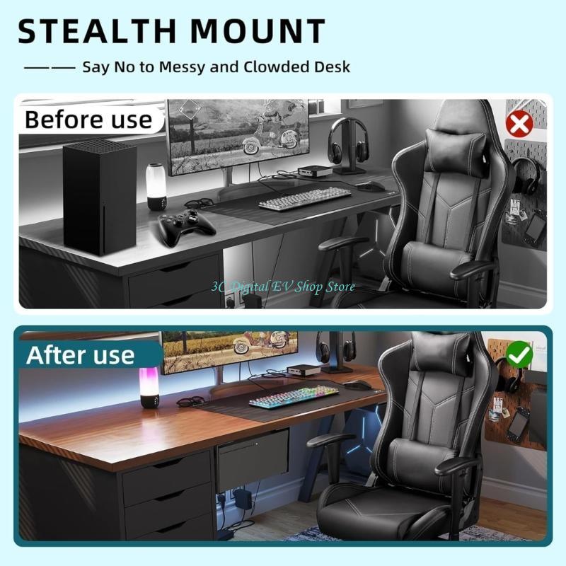E74D 効率的なデスク下スタンド オーガナイザー コンソー - Desk Setup Xbox のレビューと価格