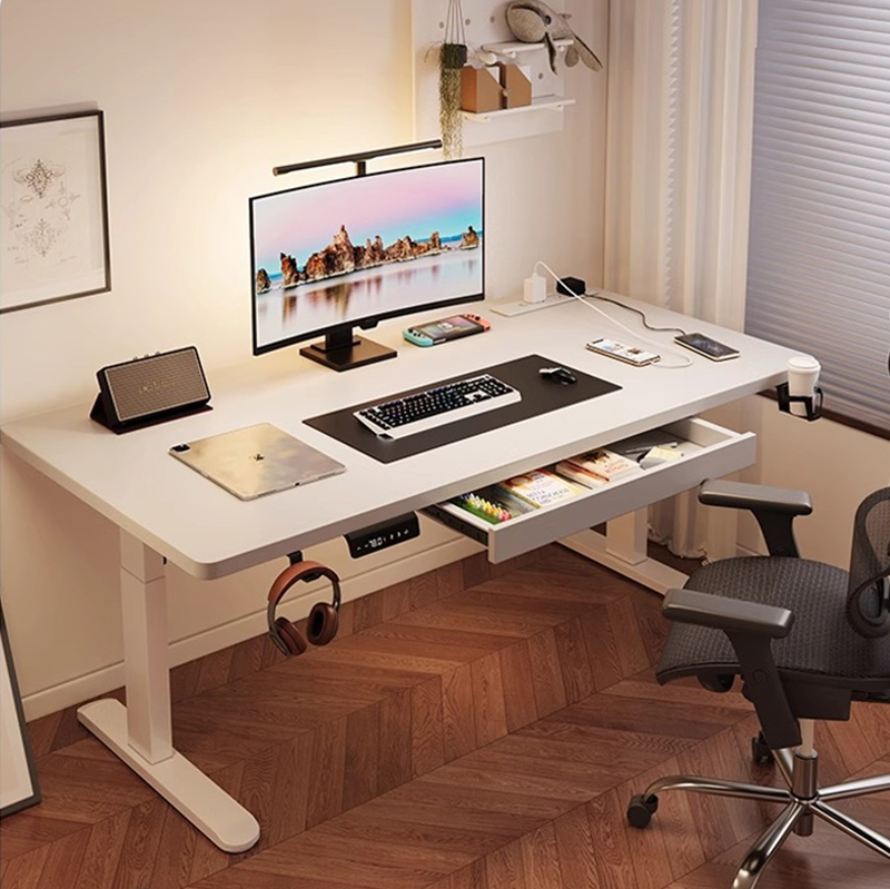 モダンな鉄製デュアルモーター電動スタンディングデスク、高さ調 - Setup Desk Monitor のレビューと価格