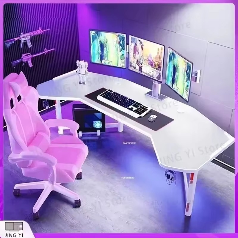 プロ仕様ゲーミングデスク 人間工学に基づいたオフィス/自宅e - Desk Setup L Shaped のレビューと価格