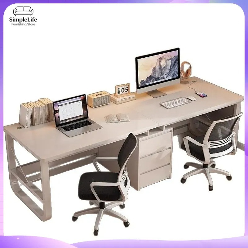 ホームオフィスやゲーミングセットアップに最適なダブルコンピュ - Desk Setup L Shaped のレビューと価格